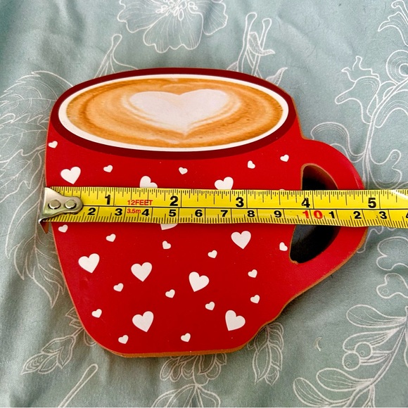 Adorable Latte Coffee Lover Home Decor Accent Tiered Tray Decor Display - Picture 7 of 9